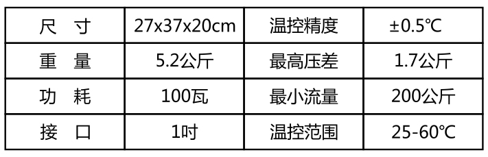博容BH610地暖混水装置性能参数