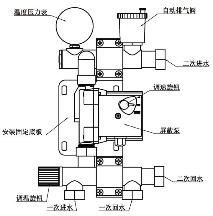 BH620地暖混水器结构示意图